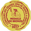 Mdaille de Bronze au Concours des Grands Vins de France  Macon - 2017